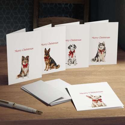 Dog Christmas Cards| Merry Christmas Greeting Cards – 25 Unique Designs | Blank Inside