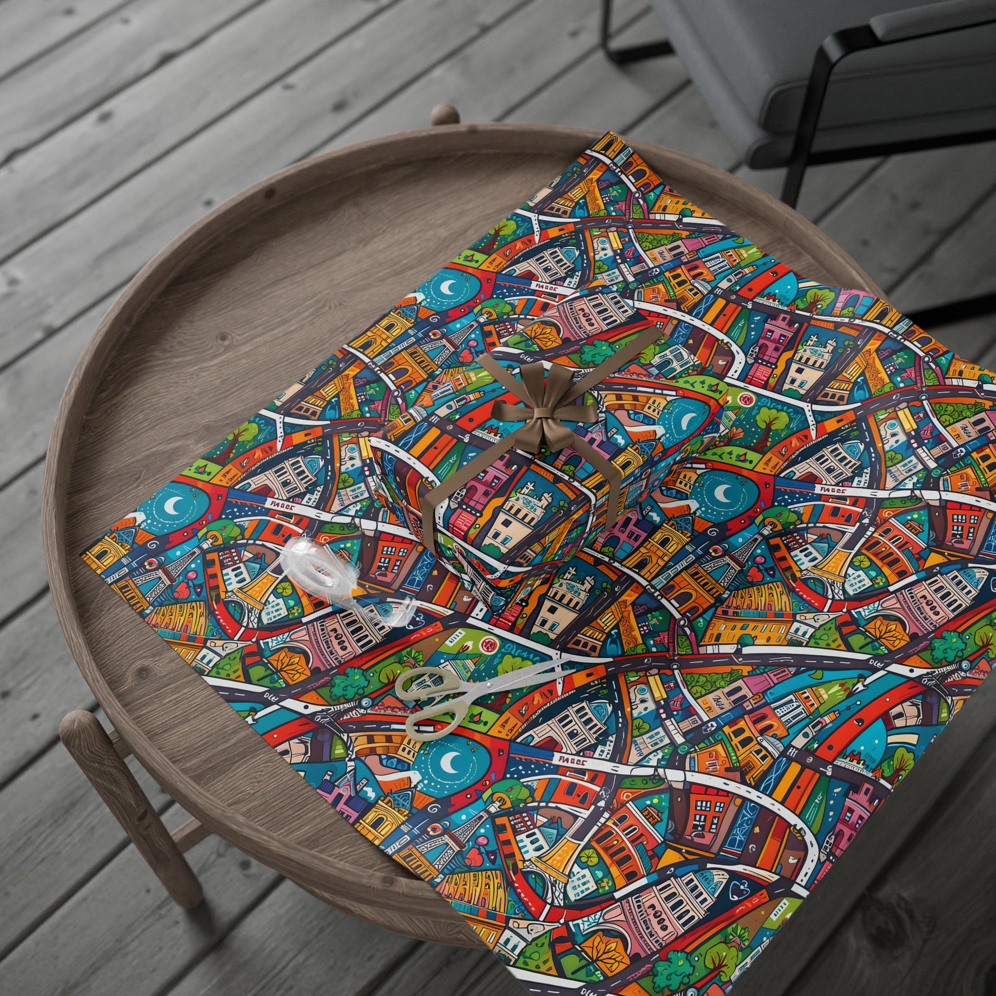 Colorful Paris Wrapping Paper - abstract