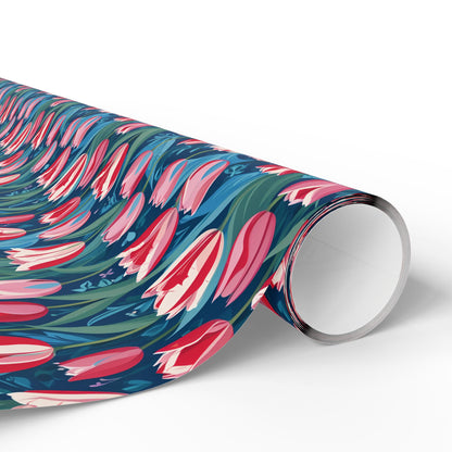 Vibrant Tulip Floral Wrapping Paper