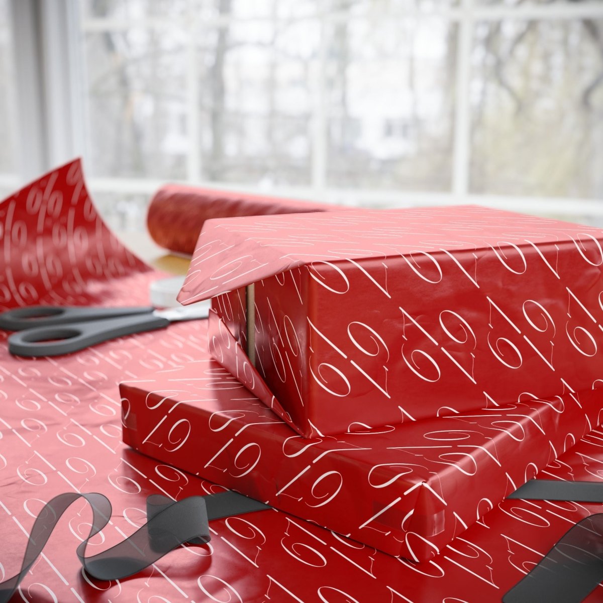 67 Hot – Scarlet Luxe Holiday Wrapping Paper