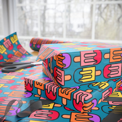 Colorful Blue Popsicle Pop Art Design