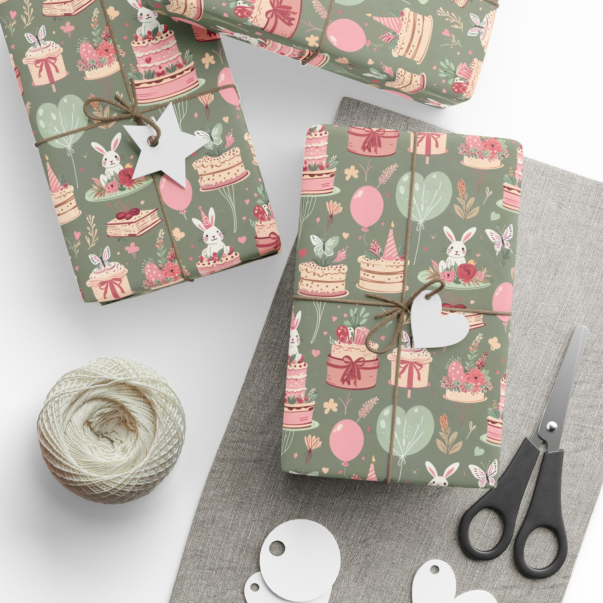 Charming Birthday Bunny Gift Wrap