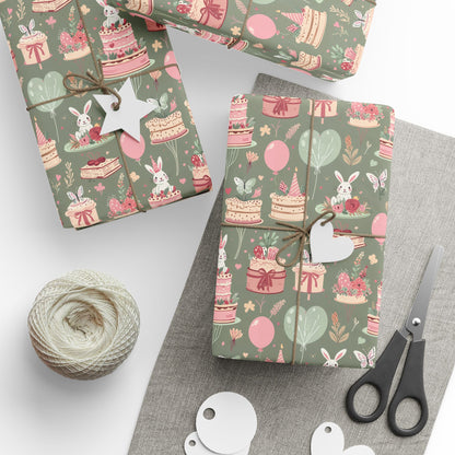 Charming Birthday Bunny Gift Wrap
