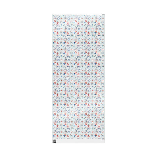 4th of July Nautical Beach Wrapping Paper