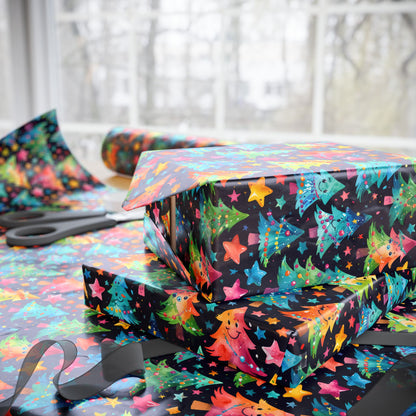 Tree - mendously Bright – Rainbow Christmas Tree Wrapping Paper