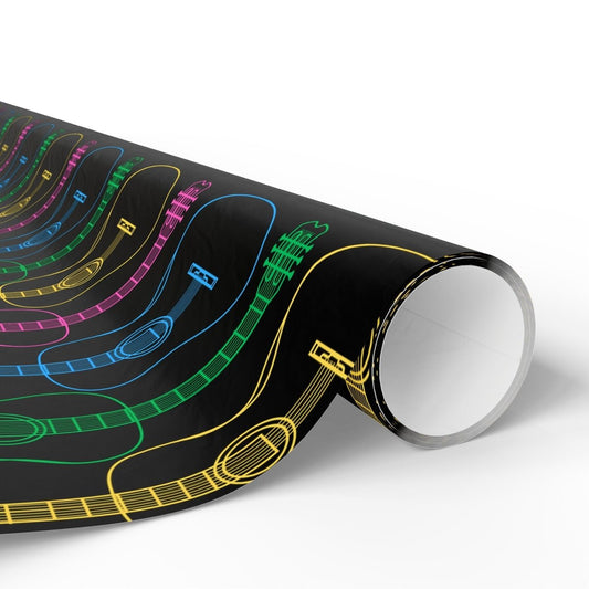 Wrapping Paper - Neon Guitar Design