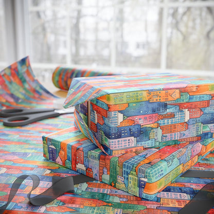 Abstract Cityscape Wrapping Papers