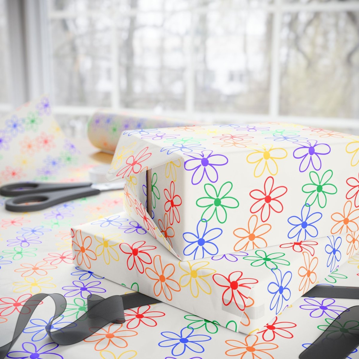 Colorful Floral Wrapping Paper