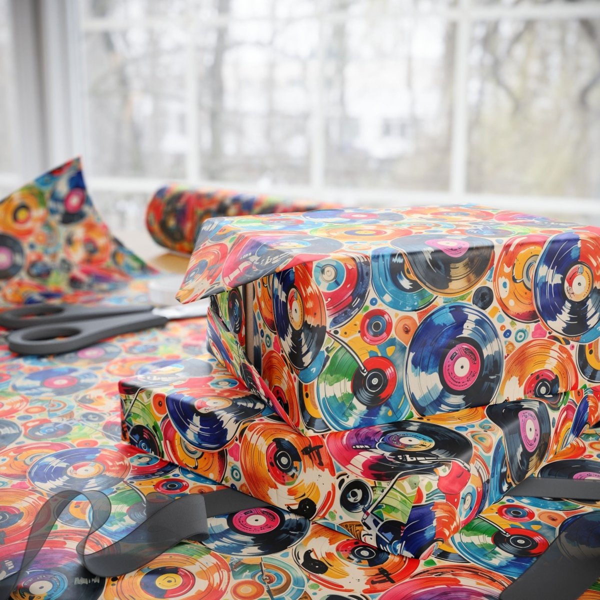Colorful Record, Music-themed Wrapping Paper