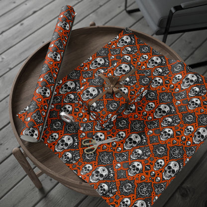 Orange Halloween Spooky Wrapping Papers