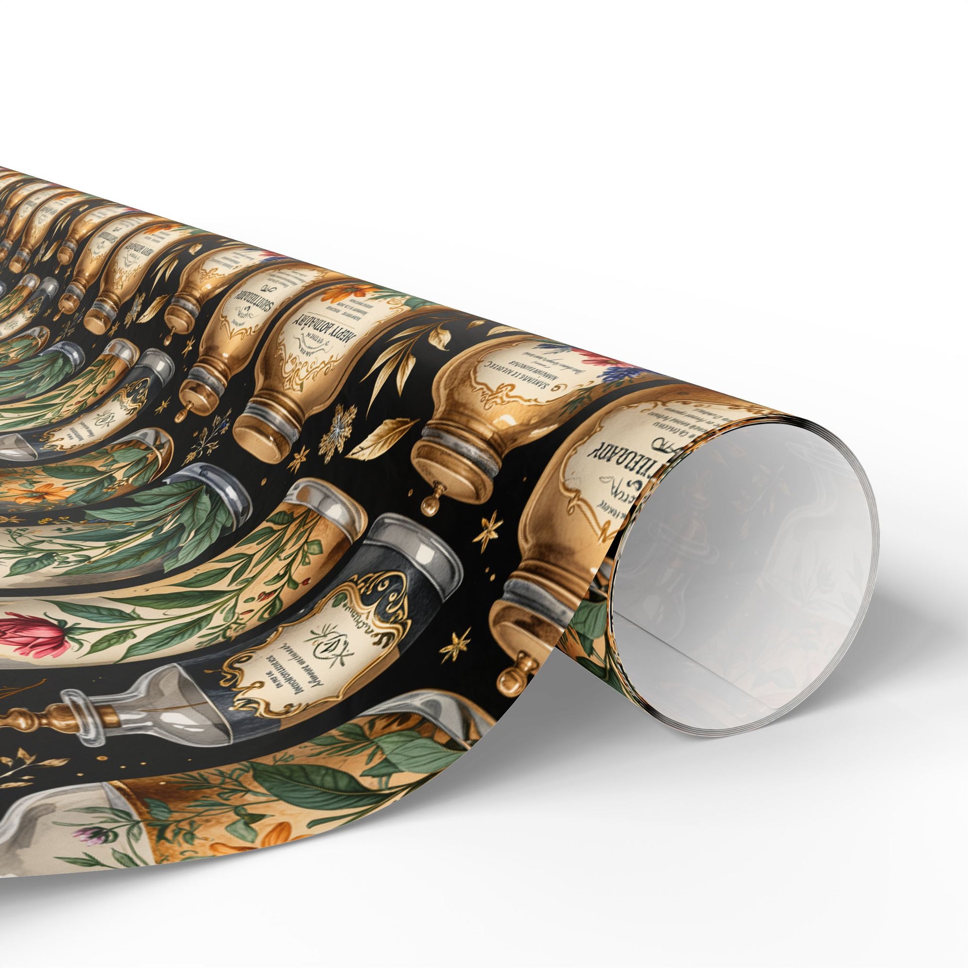 Wrapping Paper - Elegant Apothecary Vintage - Inspired Design