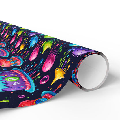 Colorful Martian Party Wrapping Paper