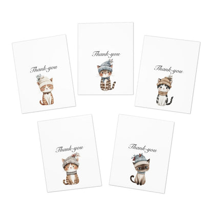 Cat Thank You Cards – 10 Pack | Blank Inside