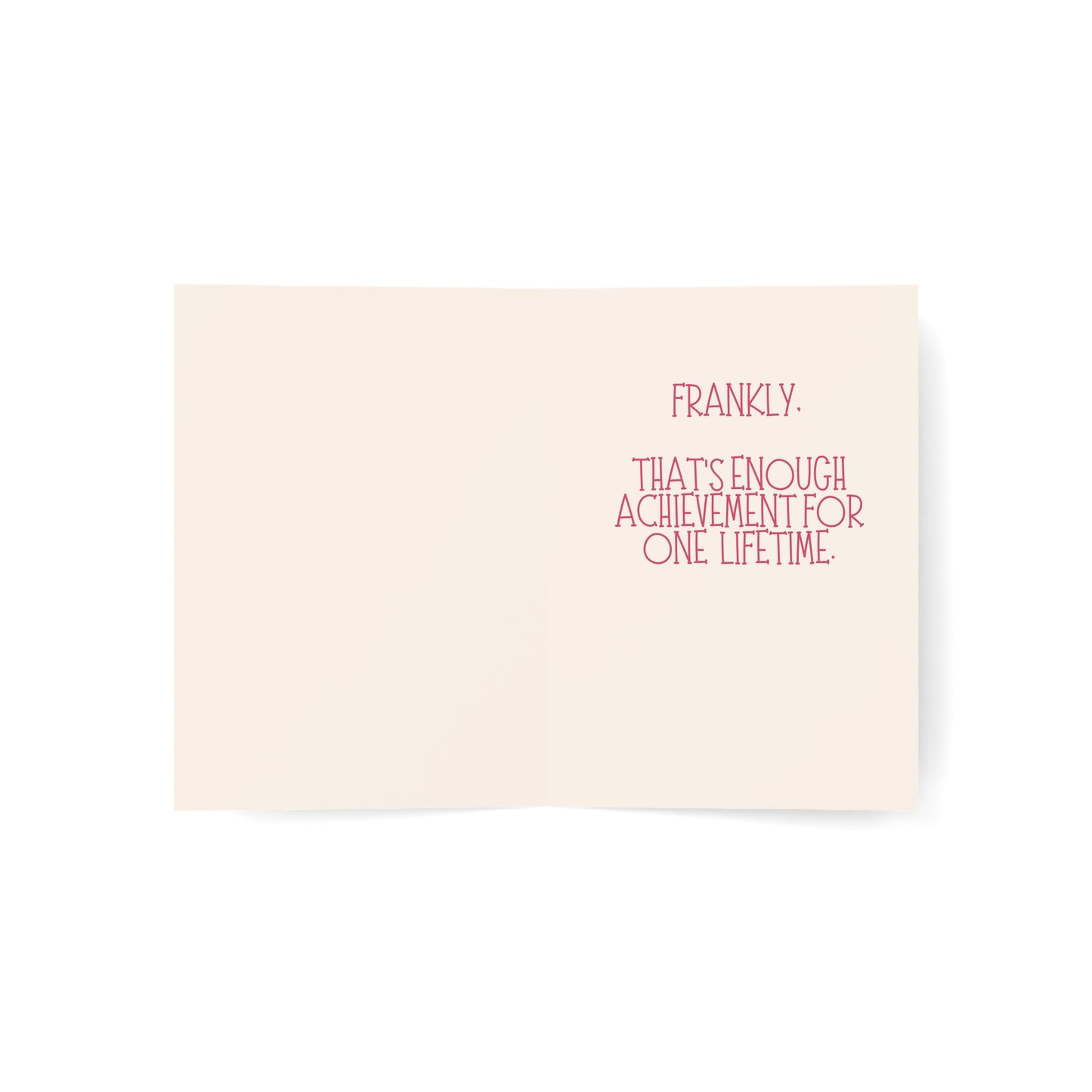 You Grew a Human and Pushed It Out Greeting Card | Frankly, that's enough achievement for one lifetime. | New Baby Card