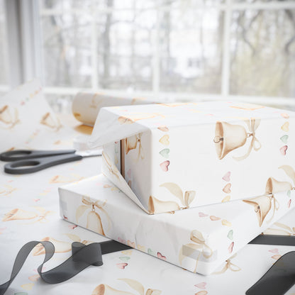 Wedding Bells and Hearts Wrapping Papers