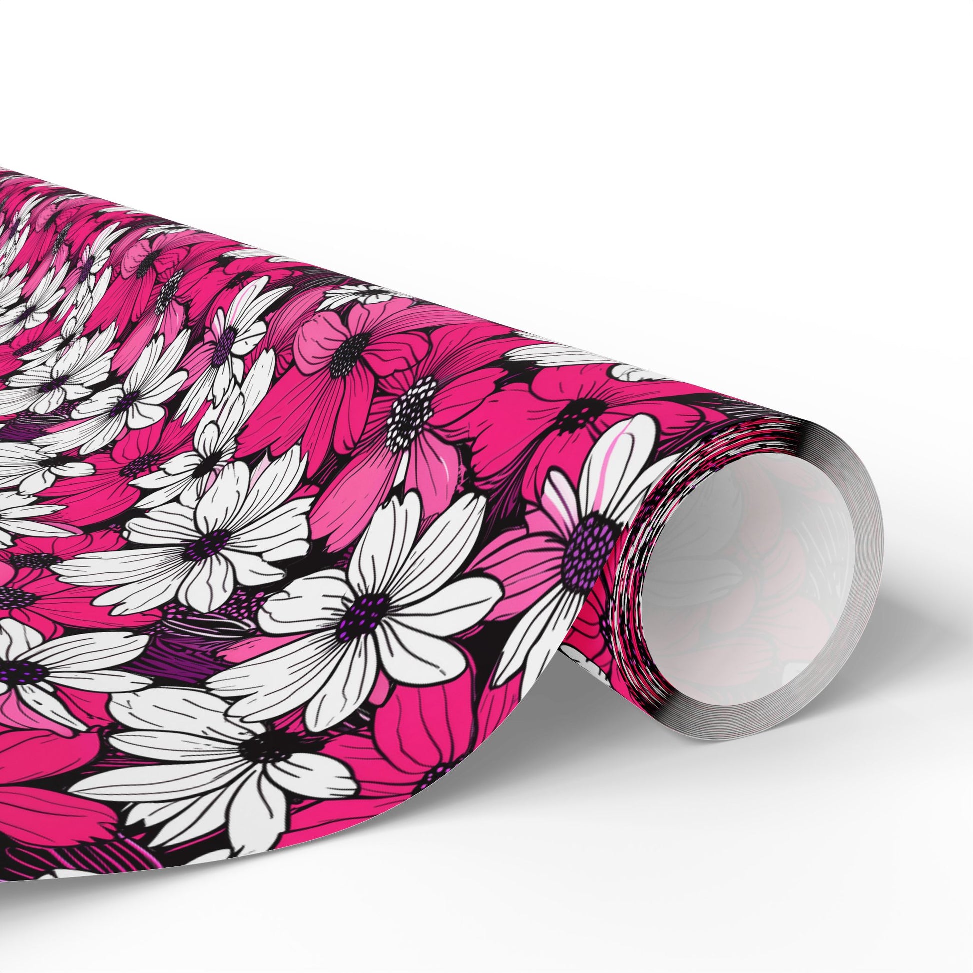 Pink & White Floral Wrapping Paper