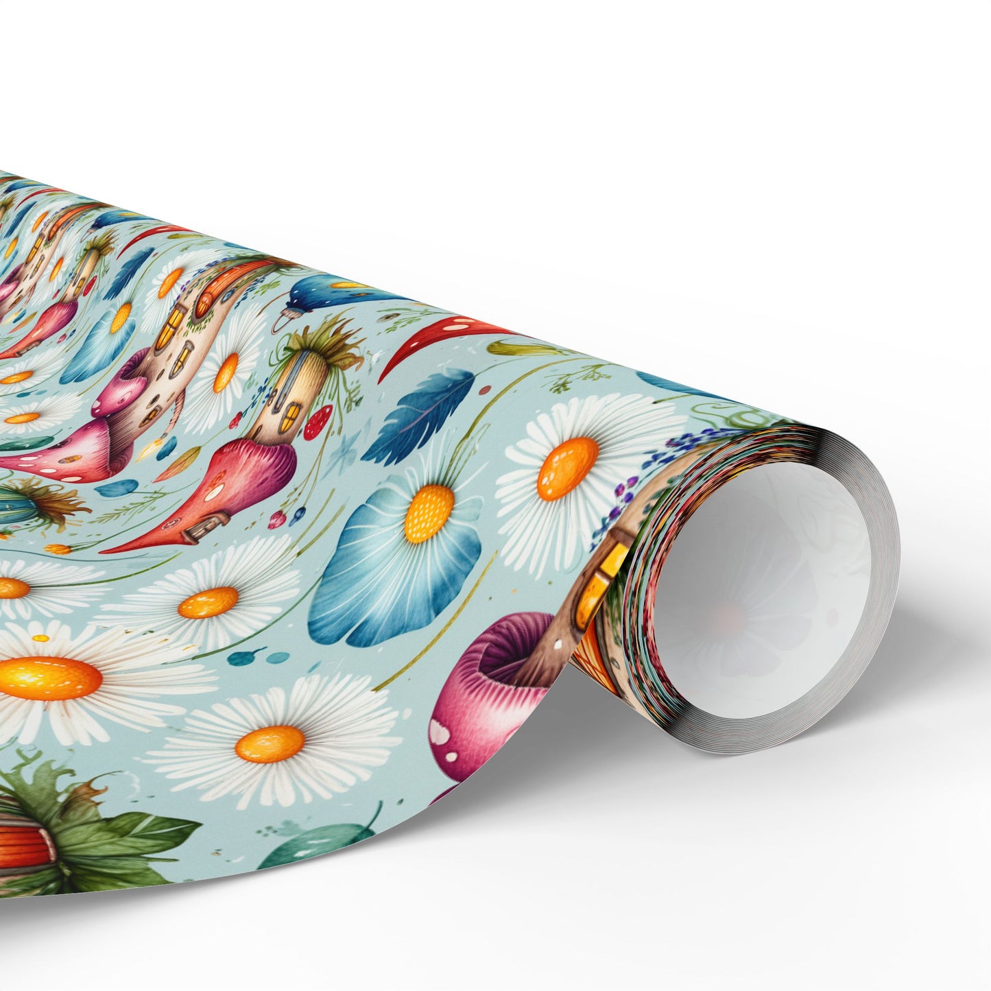 Fairy Mushroom Houses Gift Wrap