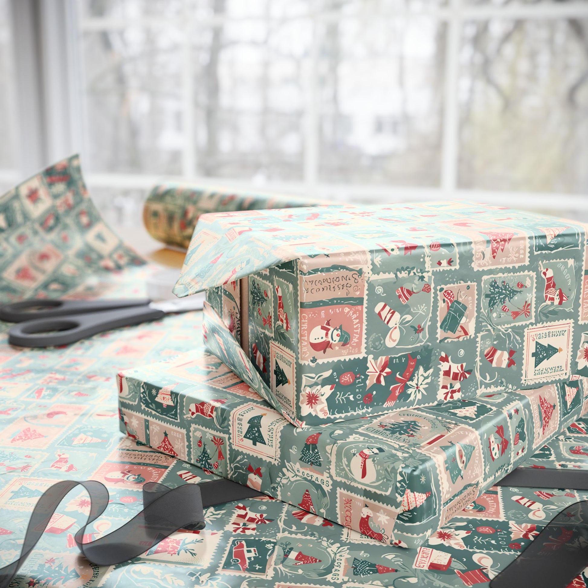 Charming Holiday Wrapping Paper Roll