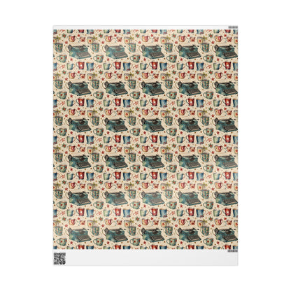 Warm Words & Cocoa – Vintage Writer Wrapping Paper