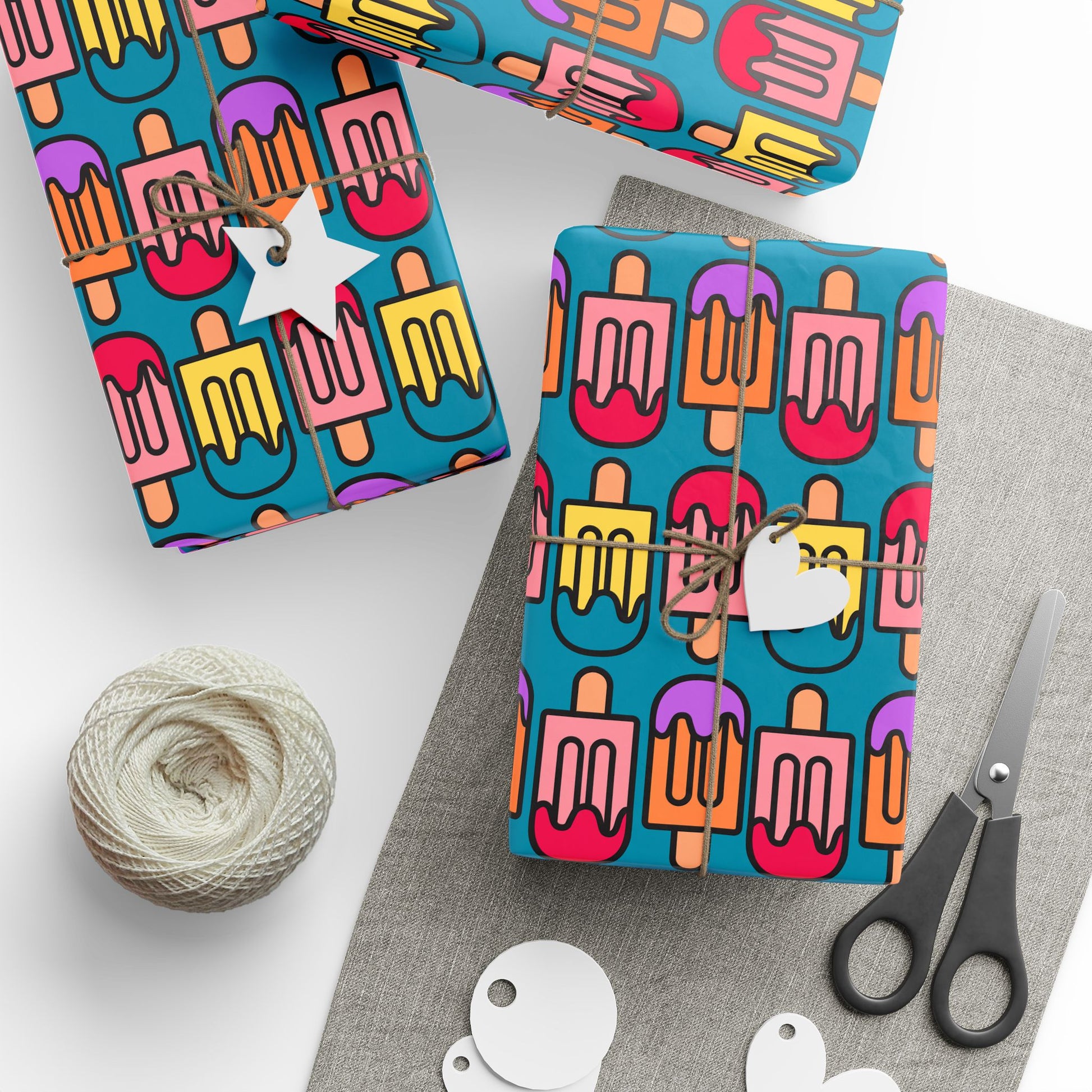 Colorful Blue Popsicle Pop Art Design