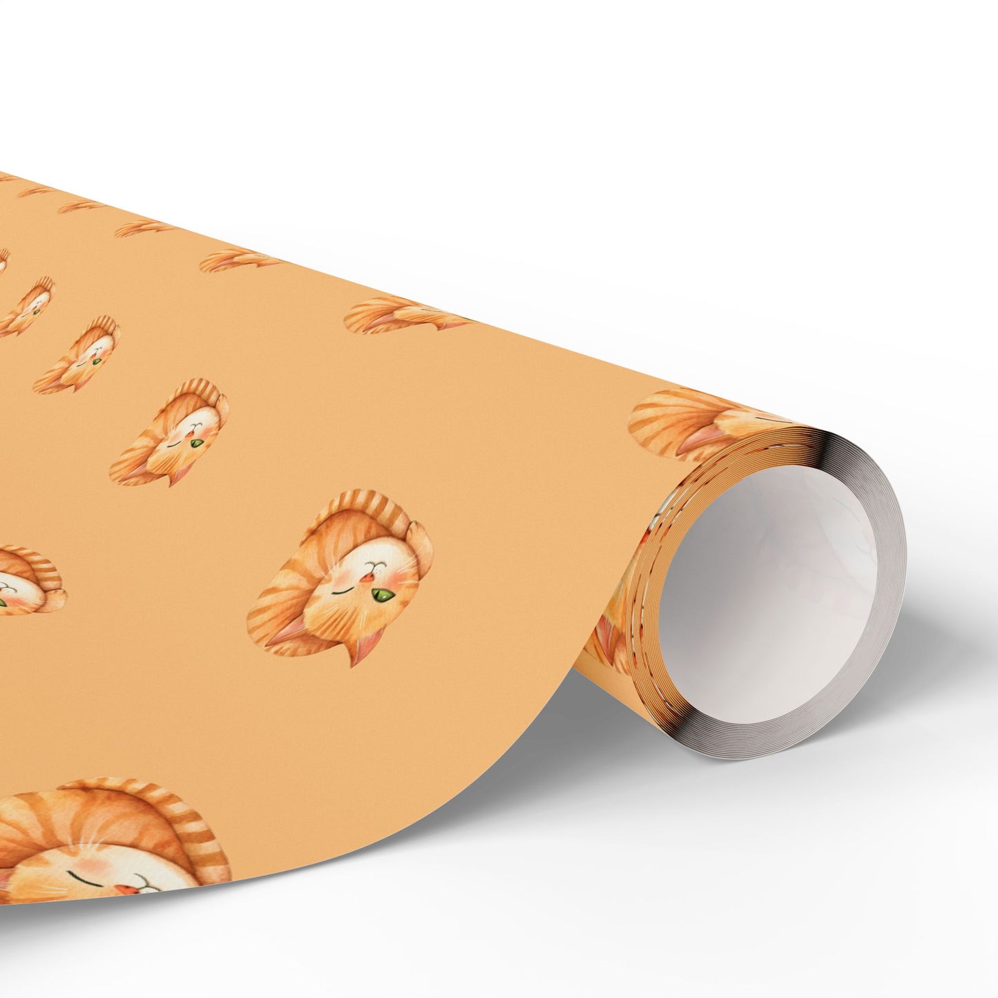 Sleepy Orange Cat Gift Wrap