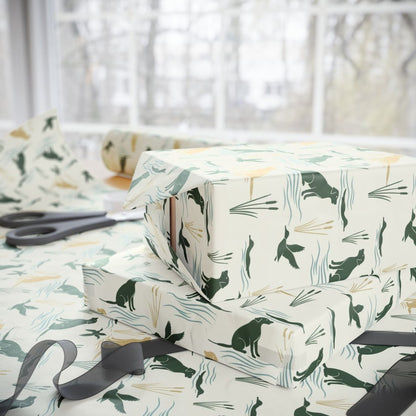 Marshland Mornings – Hunting Lab Wrapping Paper