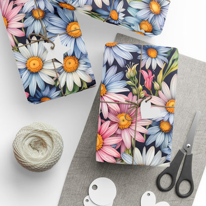 Gift Wrap - Elegant Floral Daisies
