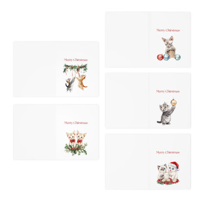 Funny Christmas (Cats - Set 2) Greeting Card Pack | Set of 5 Holiday Cards | Cute & Cheeky Christmas Cards