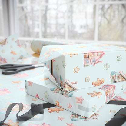 Frosted Fairytale – Gingerbread Dreamscape Wrapping Paper