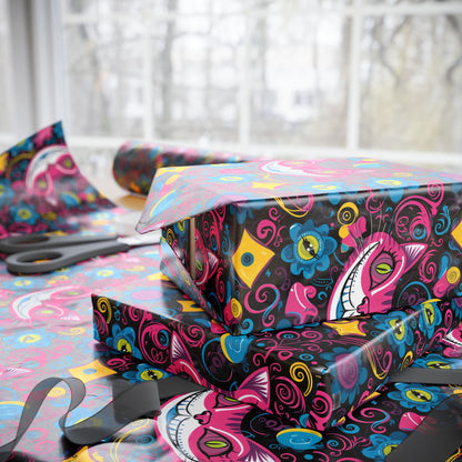 Bright Cheshire Cat Alice in Wonderland Gift Wrap