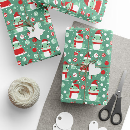Hoppy Holidays – Festive Frog Wrapping Paper That Jumps for Joy