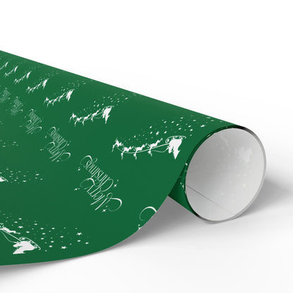 Sleigh All Day – Classic Green Christmas Wrapping Paper