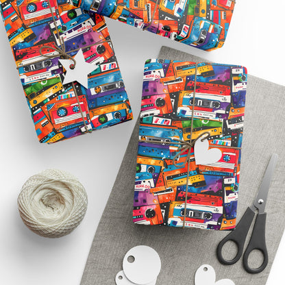 Vibrant Cassette Tape Retro Style Wrapping