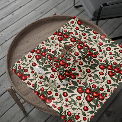 Elegant Cream Background with Cherry Delight Wrapping Paper