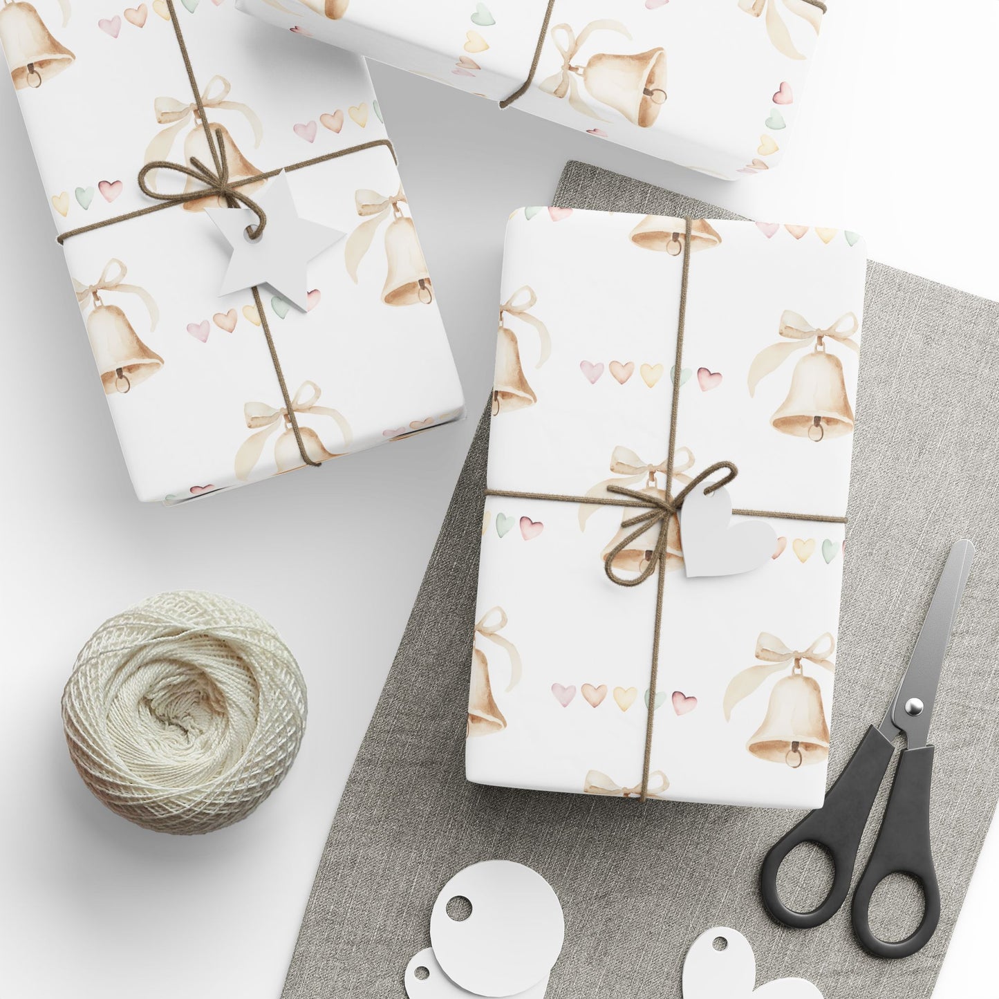 Wedding Bells and Hearts Wrapping Papers