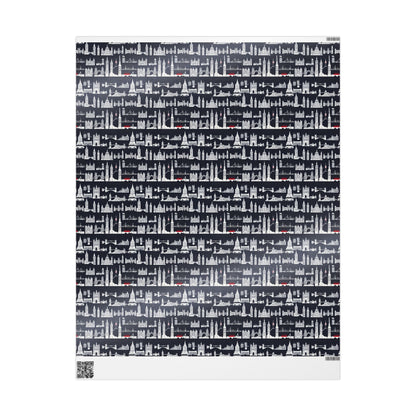 Cityscape Wrapping Paper – Elegant Gift Wrap for Holidays