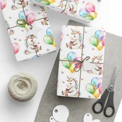 Balloons & Blessings – Birthday Unicorn Wrapping Paper
