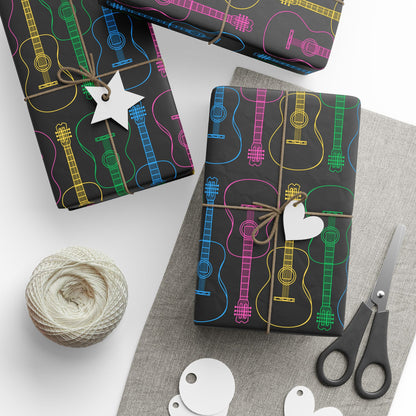 Wrapping Paper - Neon Guitar Design