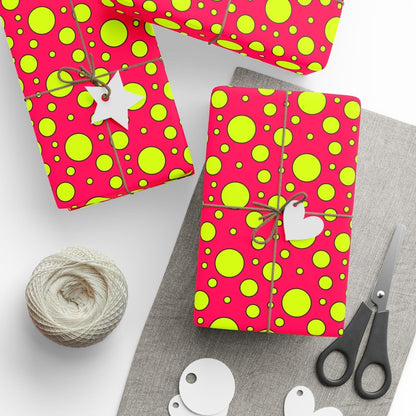 Pop Fizz Dots – Bold Neon Polka Dot Wrapping Paper