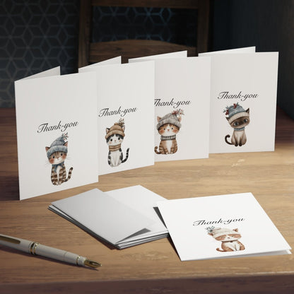 Cat Thank You Cards – 10 Pack | Blank Inside