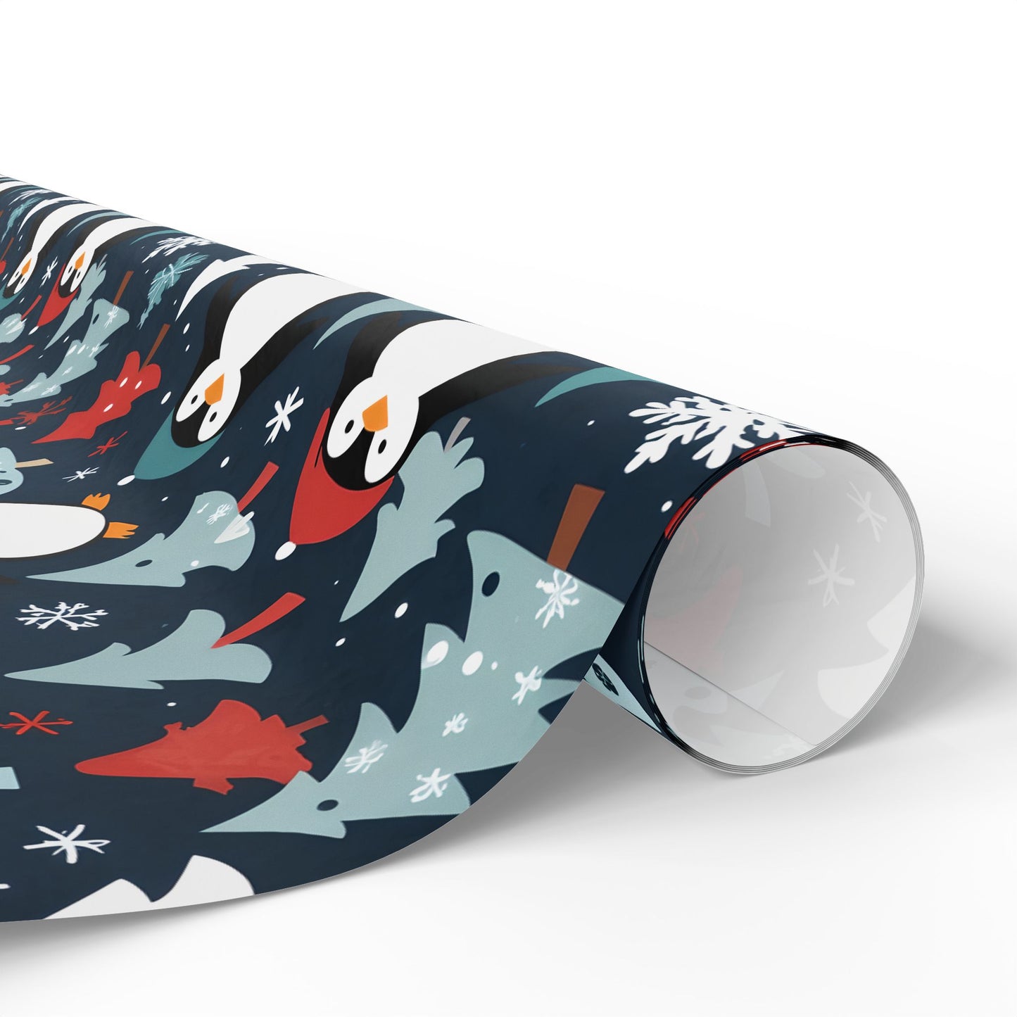 Tuxedos & Tinsel – Penguin Christmas Wrapping Paper