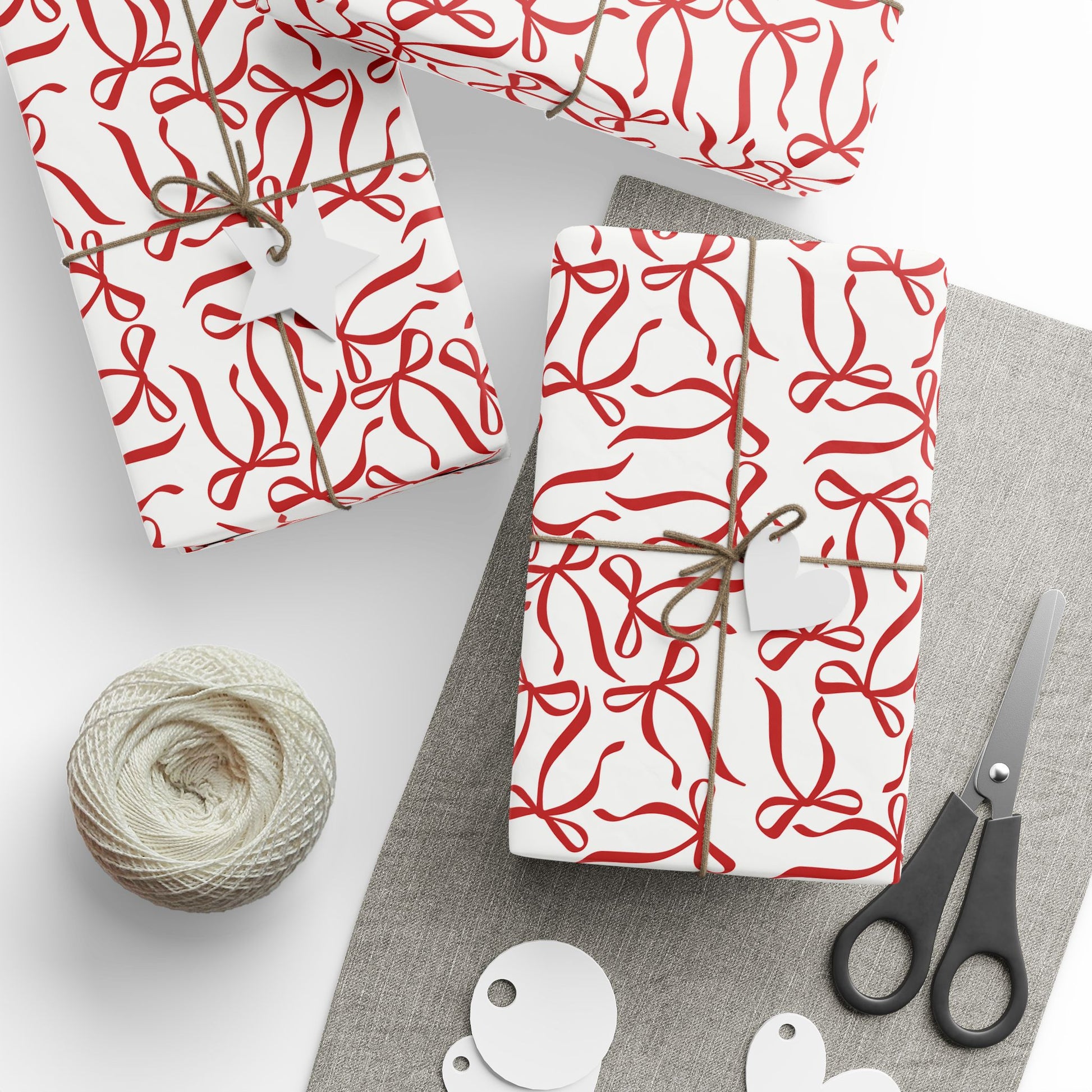 Ribbon Riot – Modern Red Bow Wrapping Paper