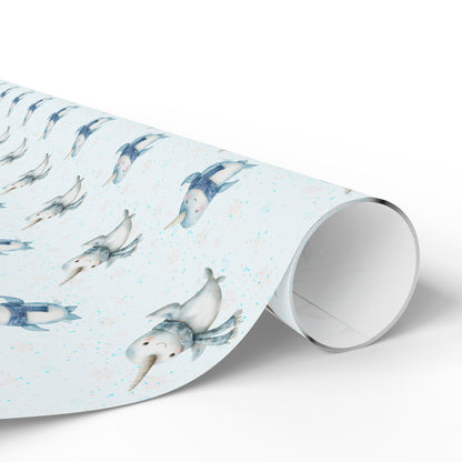 Narwhal Nuzzles – Arctic Cuteness Wrapping Paper