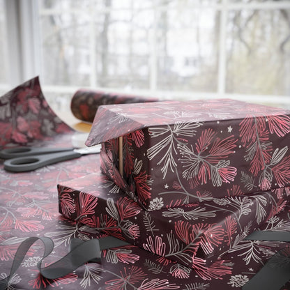 Blush & Boughs – Pink Pine Holiday Wrapping Paper