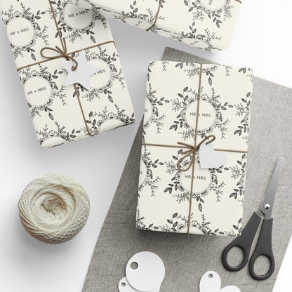 Mr. & Mrs. Black and White Wrapping Papers