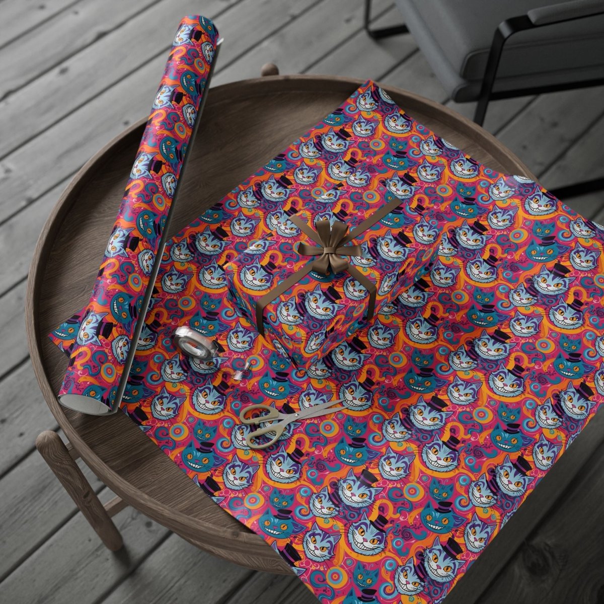Vibrant Abstract Cheshire Cat GiftPaper