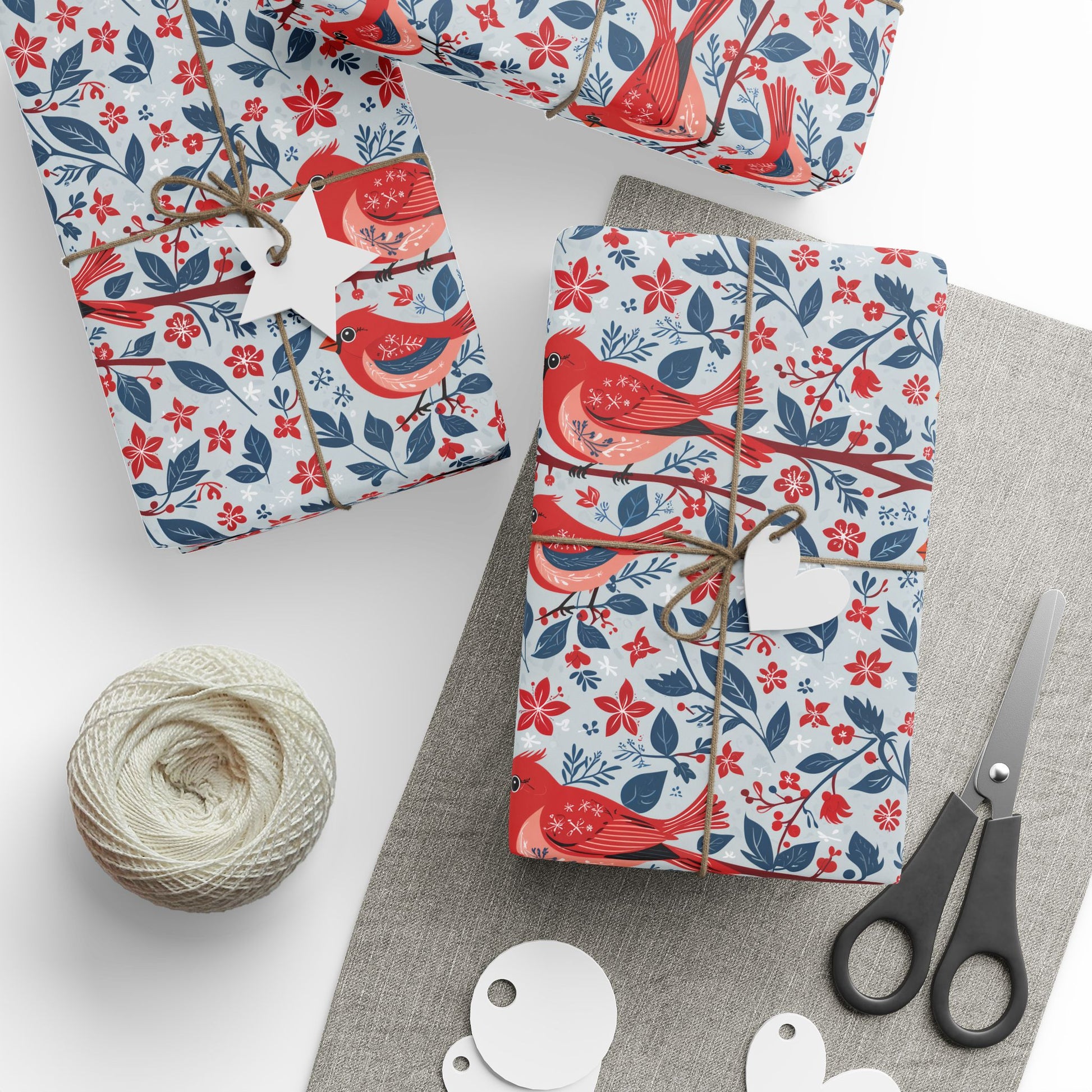 Cardinal & Crimson – Winter Birdsong Wrapping Paper