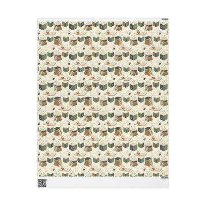 Novel Tails & Cozy Curls — Bookworm Dachshund Wrapping Paper