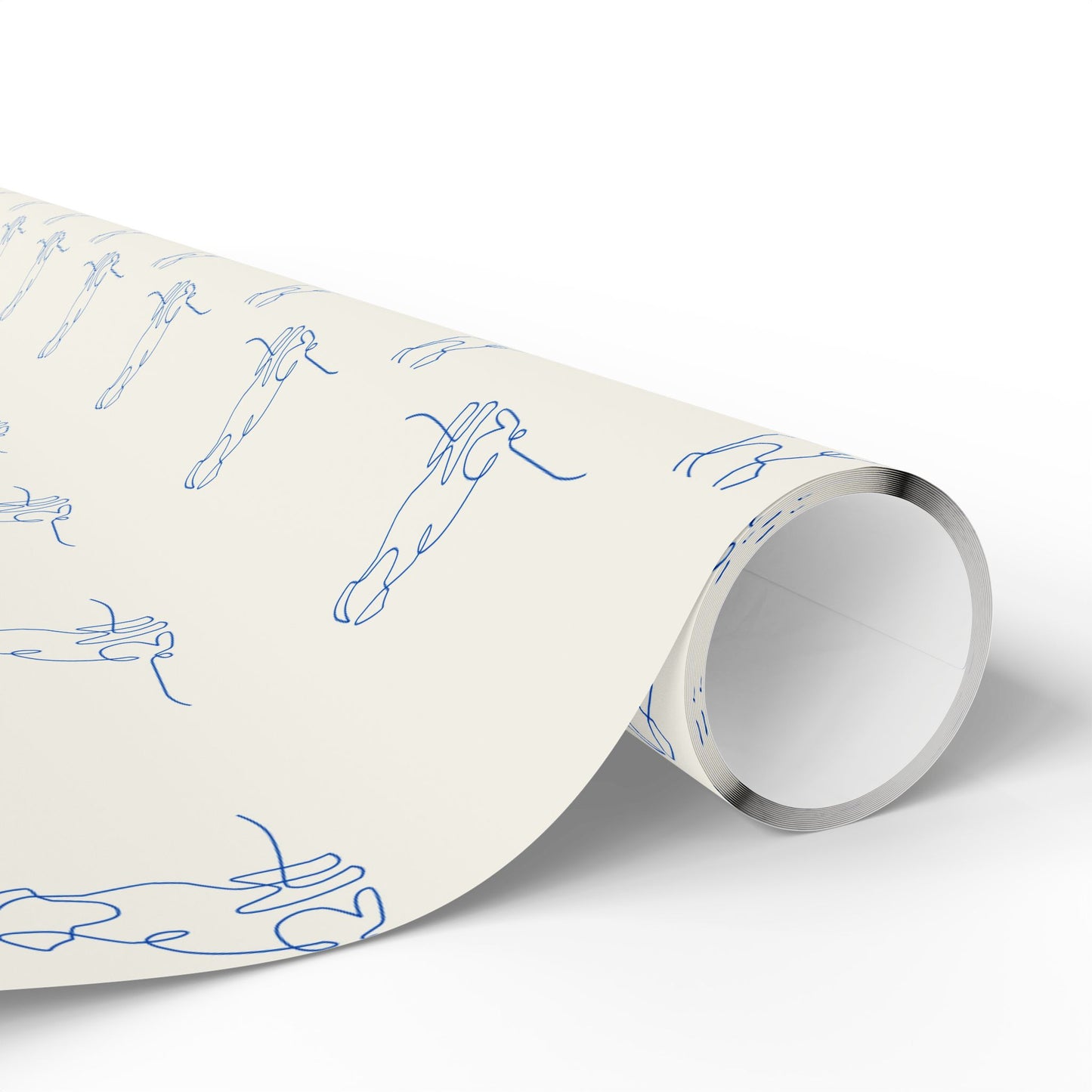 Blue Line Drawn Dog Design