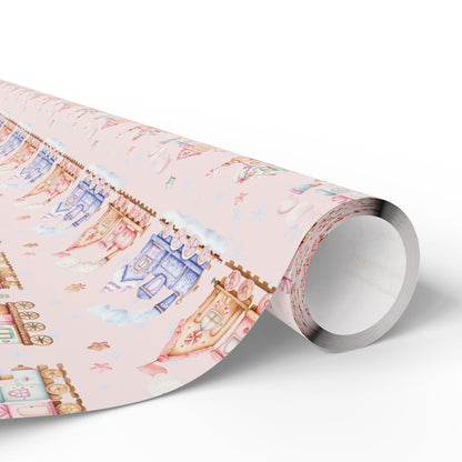 Candy Caboose Express – Gingerbread Train Wrapping Paper